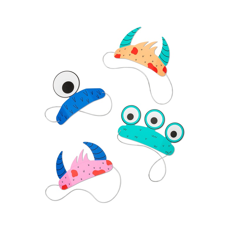 LITTLE MONSTERS PARTY HEADBAND SET