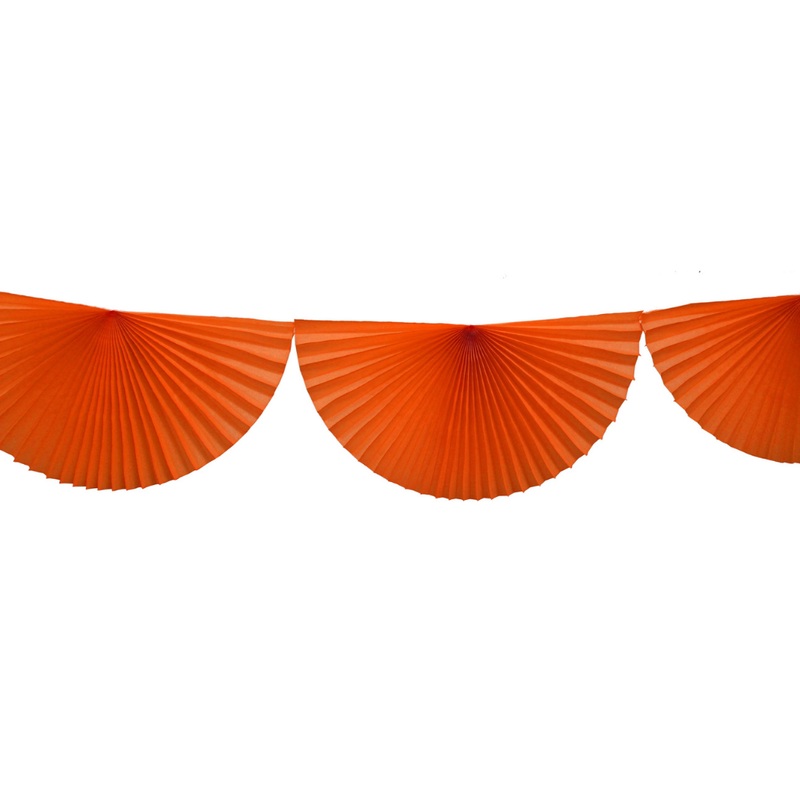 ORANGE BUNTING FAN GARLAND