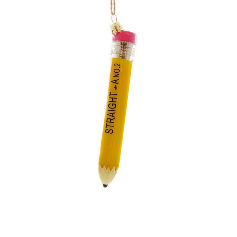 PENCIL GLASS ORNAMENT BY CODY FOSTER