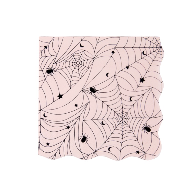 PINK SPIDER WEB LARGE NAPKINS