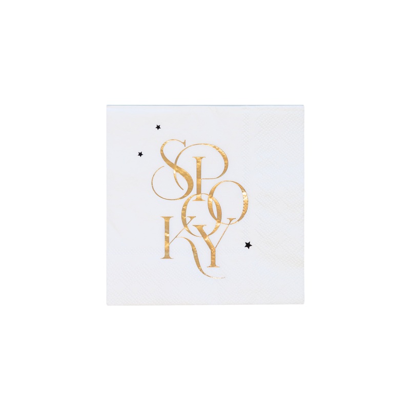SPOOKY WHITE COCKTAIL NAPKINS