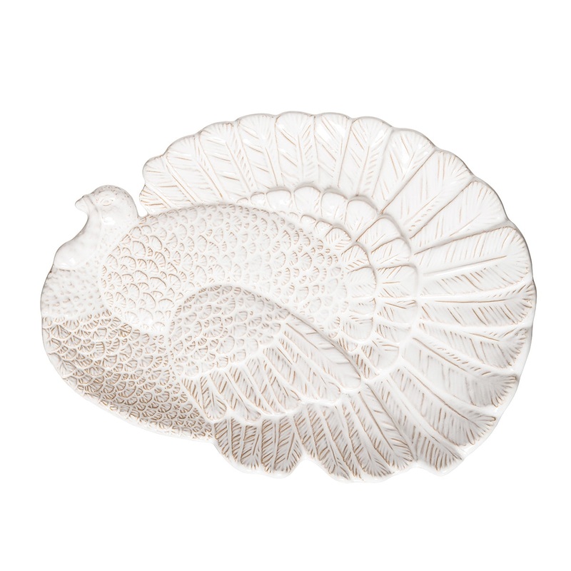 WHITE TURKEY PLATTER