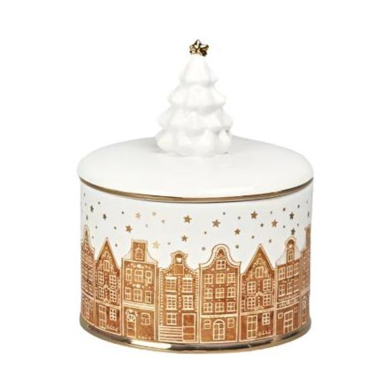 GINGERBREAD VILLAGE JAR