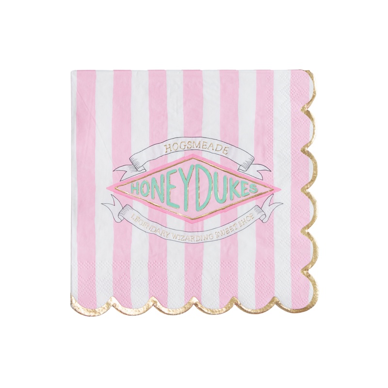 HARRY POTTER X BONJOUR FTE HONEYDUKES LARGE PINK STRIPE NAPKINS