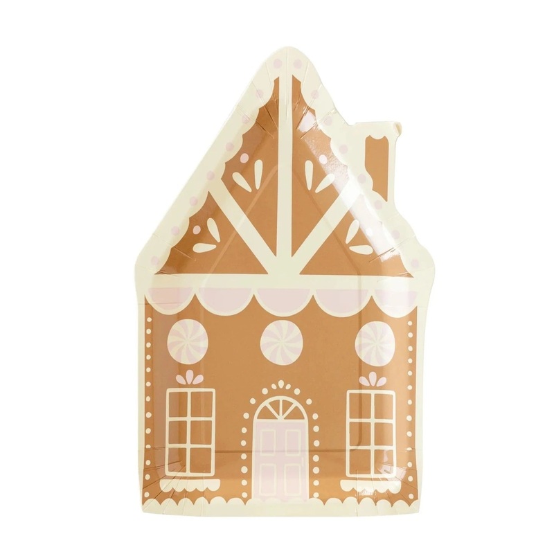 PASTEL GINGERBREAD HOUSE PLATES