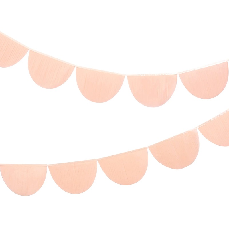 PEACH TISSUE PAPER SCALLOP GARLANDS