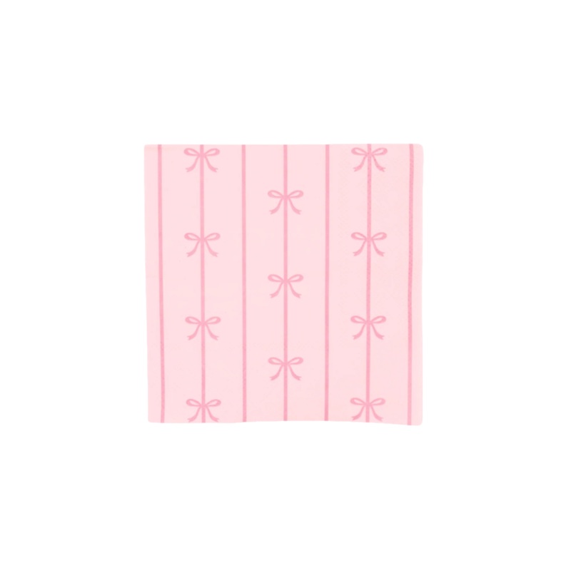 PETAL PINK SIGNATURE BOW SMALL NAPKINS