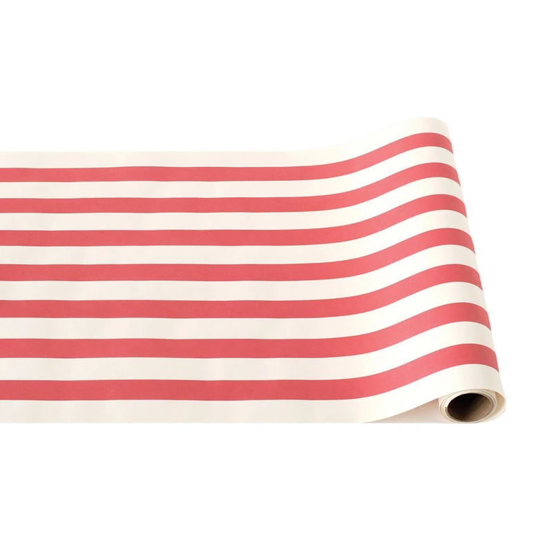 RED CLASSIC STRIPE TABLE RUNNER