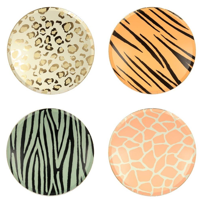 SAFARI ANIMAL PRINT PLATES – LARGE