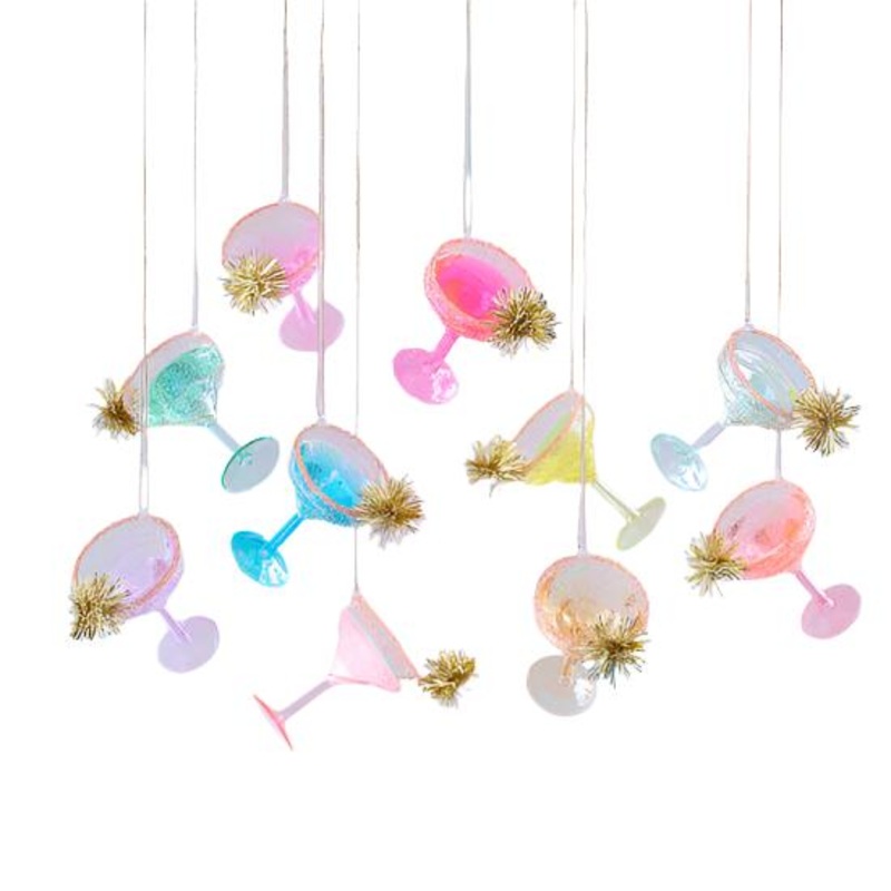 SPARKLING SPIRITS GLASS ORNAMENT BY GLITTERVILLE