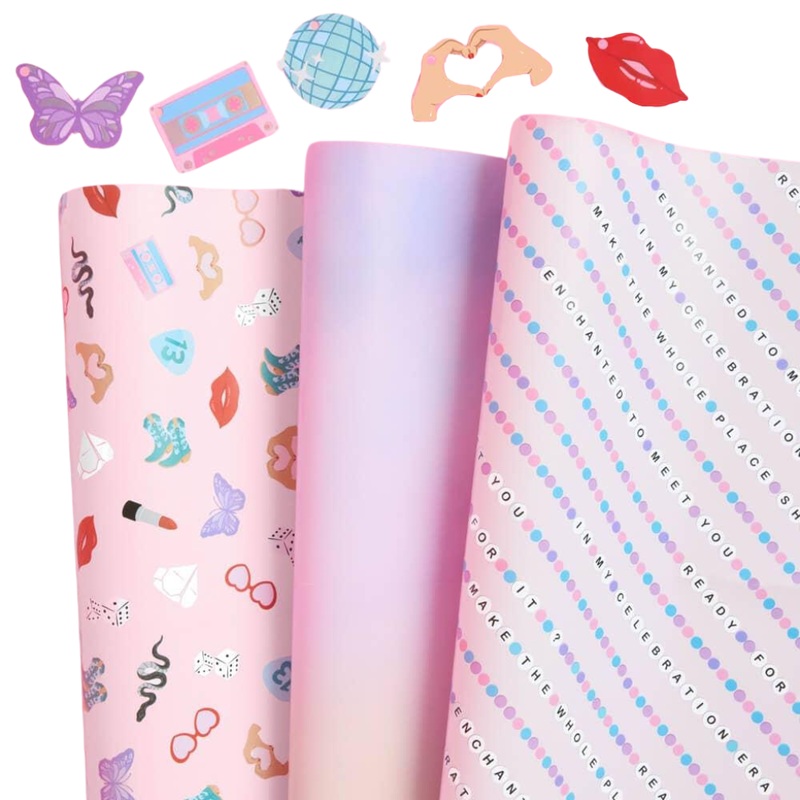 TAYLOR SWIFT GIFTING ERA WRAPPING PAPER & TAGS SET