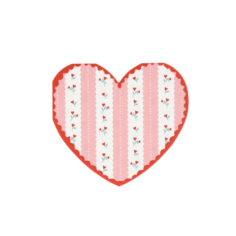 VINTAGE ROSE HEART NAPKINS