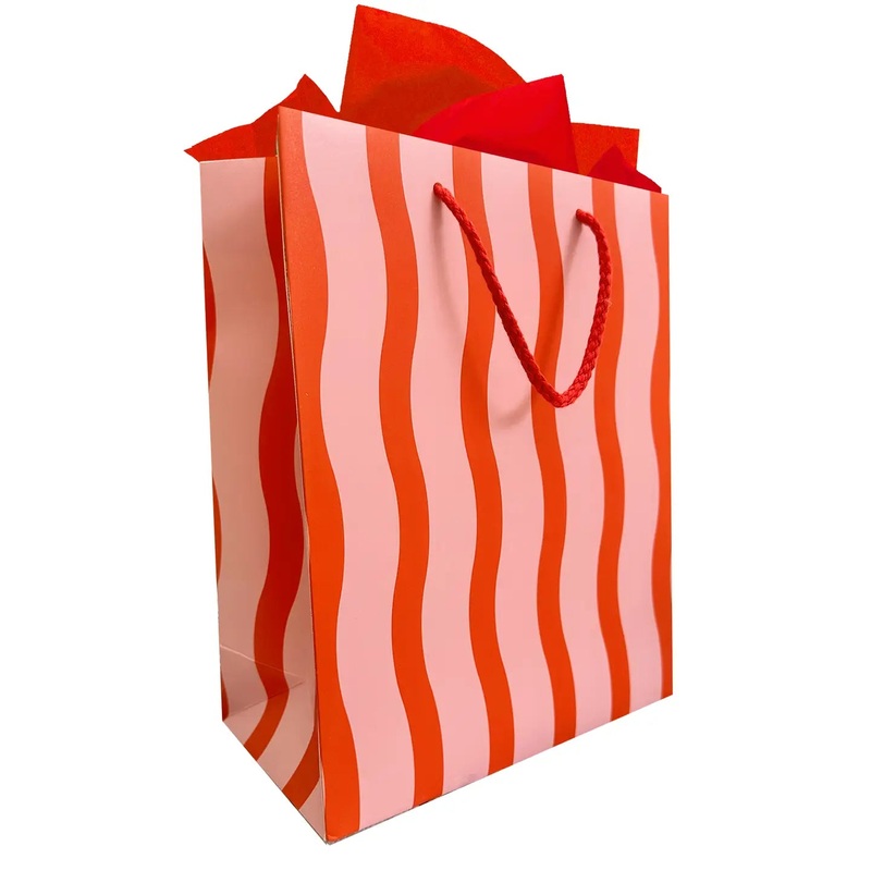 WAVY STRIPE GIFT BAG
