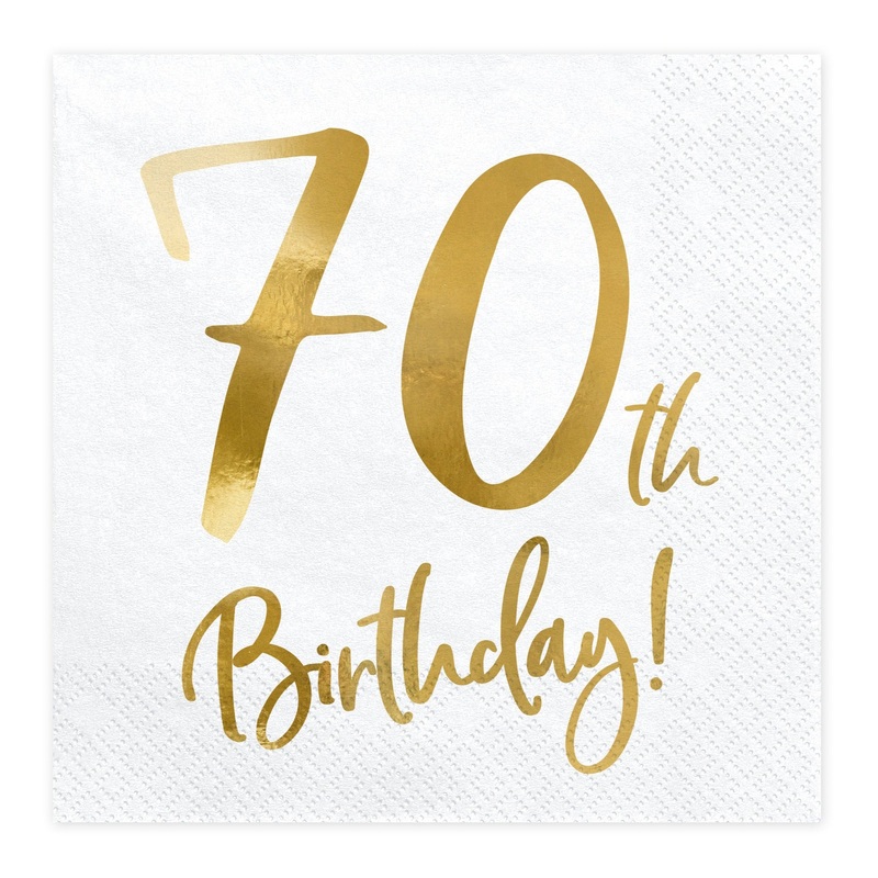 70TH BIRTHDAY NAPKINS