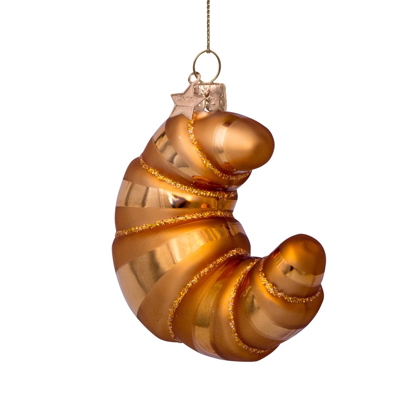 CROISSANT GLASS ORNAMENT