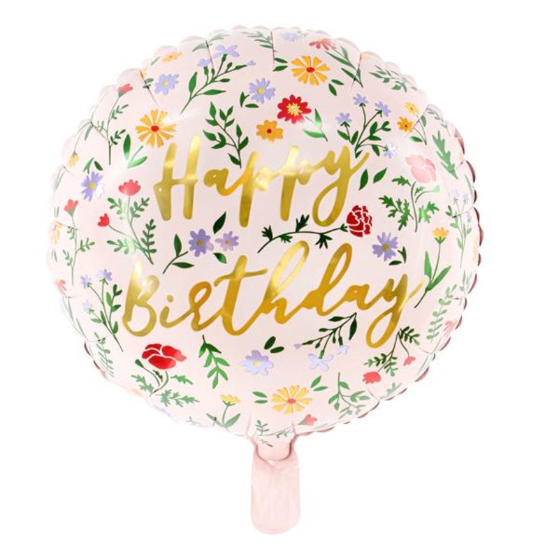 FLORAL HAPPY BIRTHDAY FOIL BALLOON