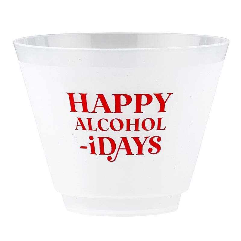 HAPPY ALCOHOL-IDAYS PLASTIC CUPS