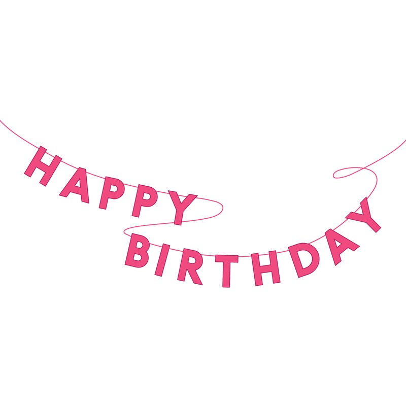 HAUTE PINK HAPPY BIRTHDAY BANNER