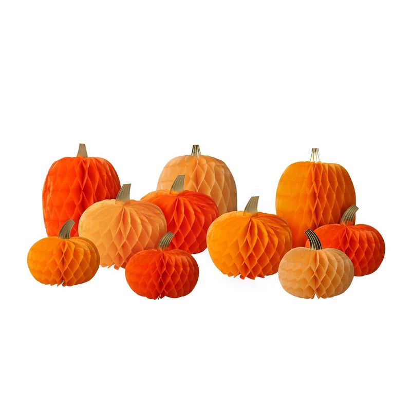 HONEYCOMB PUMPKIN DECORATIONS