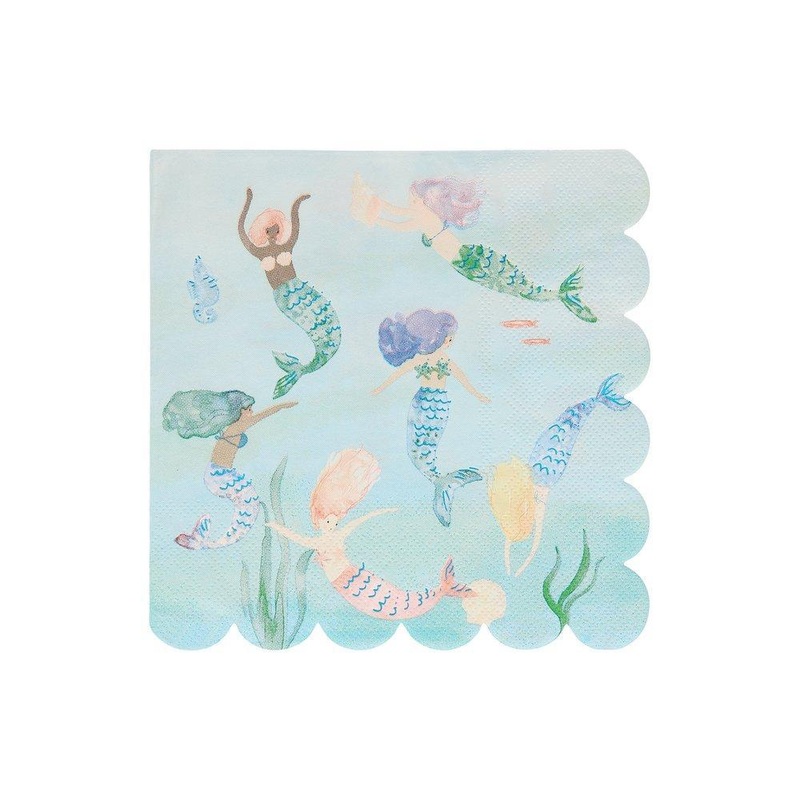 MERMAIDS SWIMMING NAPKINS