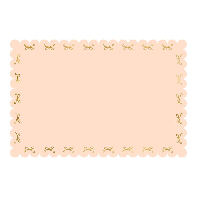 PINK BOWS PAPER TABLECLOTH