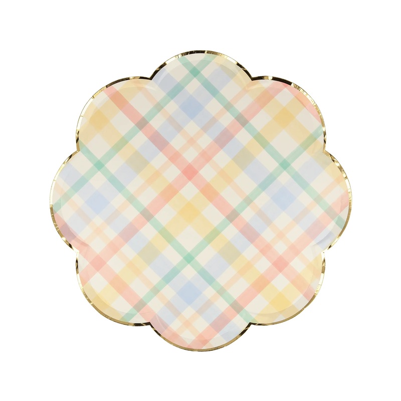PLAID PATTERN SIDE PLATES