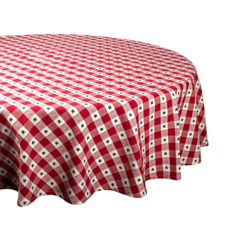 STAR CHECK FABRIC TABLECLOTH