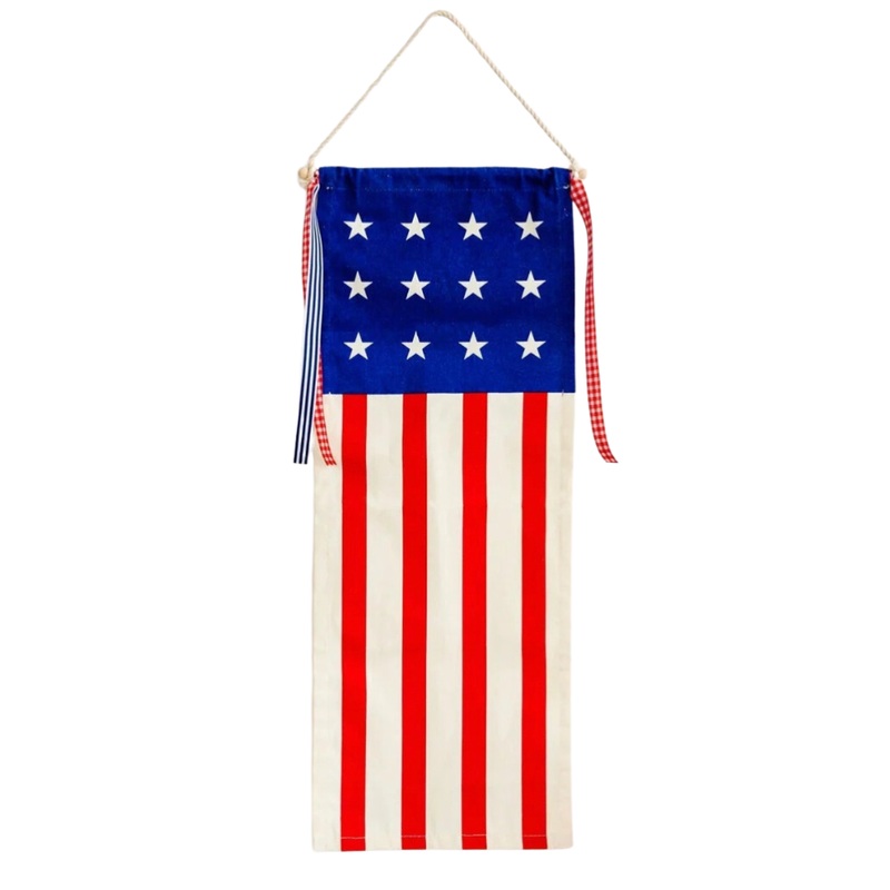 USA FLAG HANGING CANVAS BANNER