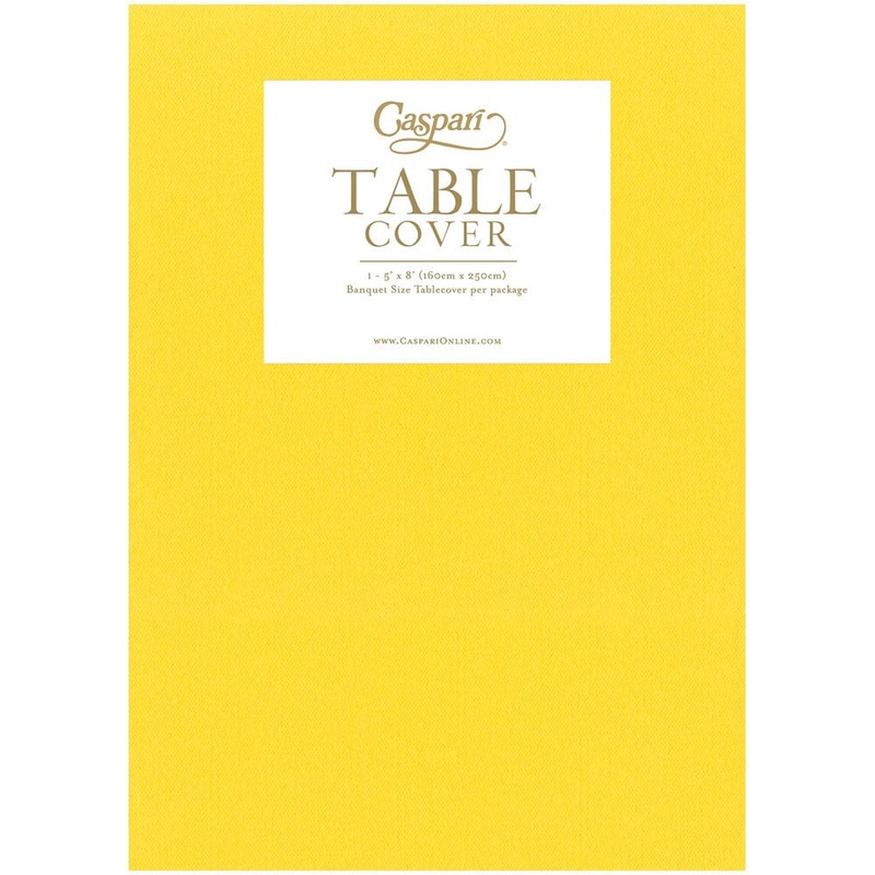 YELLOW LINEN LIKE TABLE COVER
