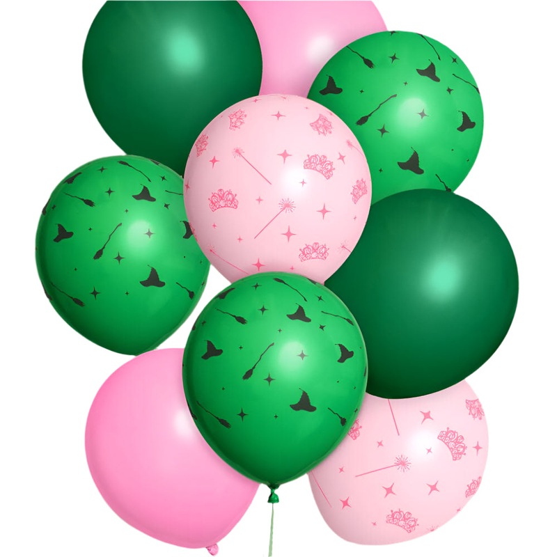 PINK & GREEN WITCH BALLOON SET