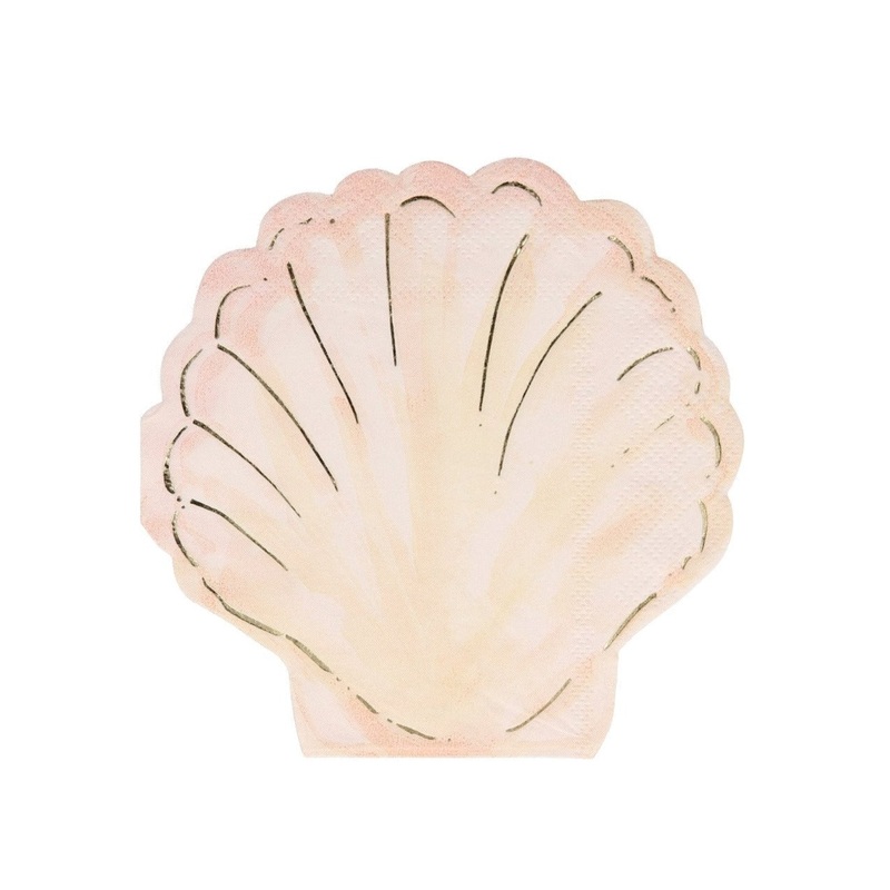 WATERCOLOR CLAM SHELL NAPKINS