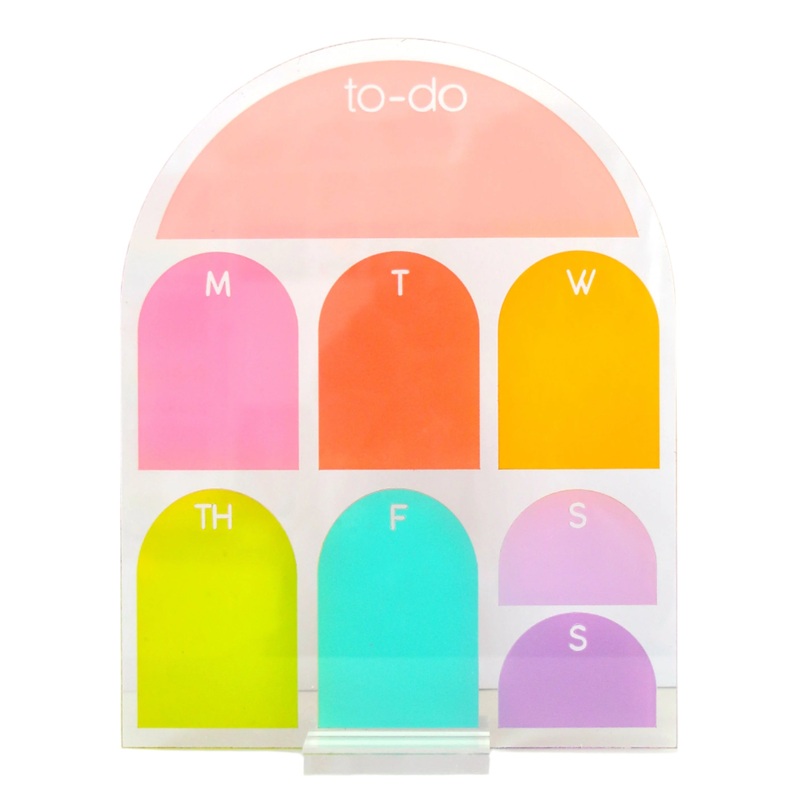 WEEKLY RAINBOW ARCH DRY ERASE BOARD