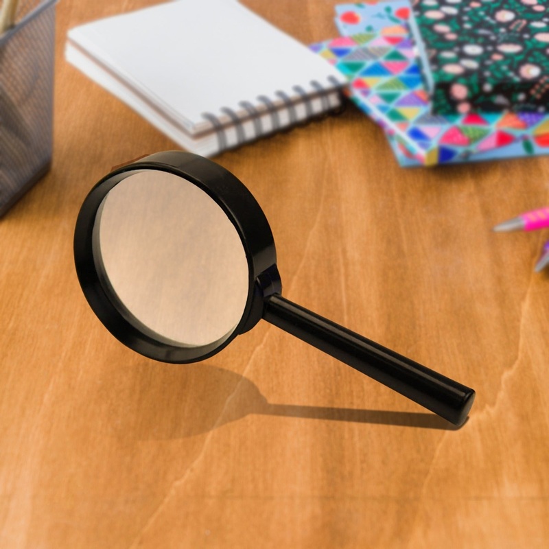 Magnifying glass Lens – reading aid made of glass – real glass magnifying glass that can be used on both sides – glass breakage-proof magnifying glass, Protect Eyes, 50 mm
