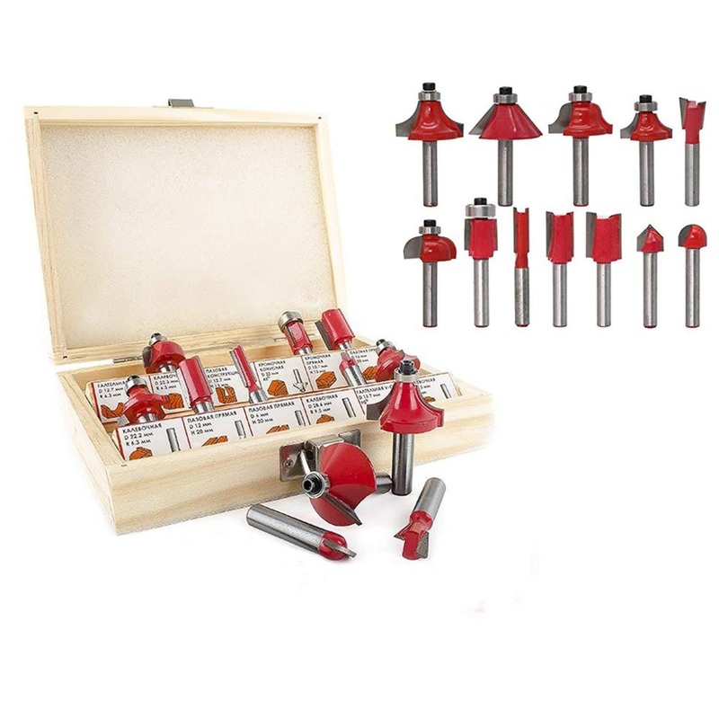 0406 12 / 15pcs Milling Cutter Router Bit Set
