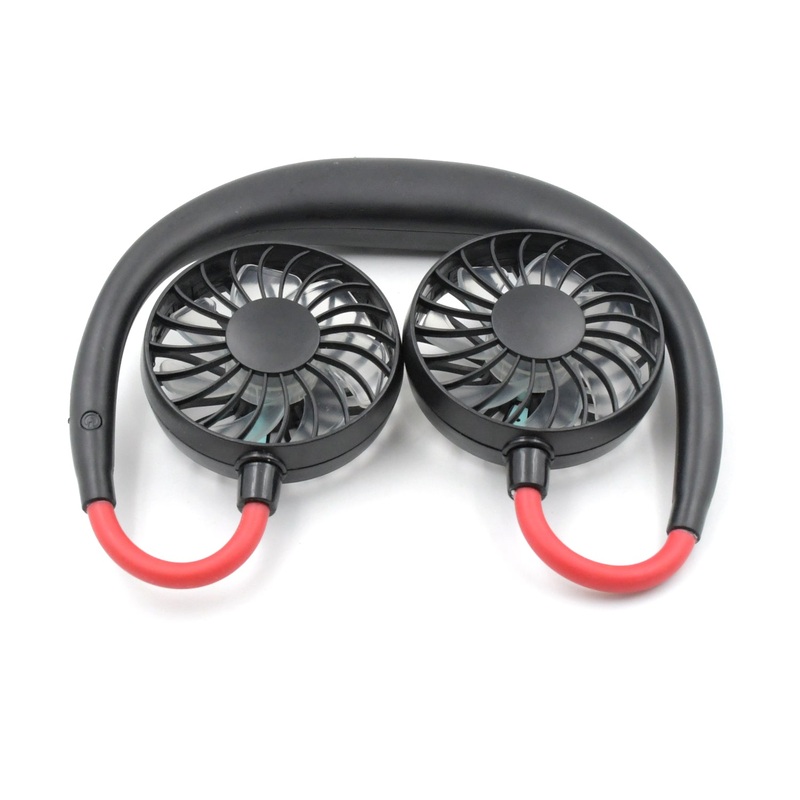 Hand Free Personal Fan – Portable USB Battery Rechargeable Mini Fan – Headphone Design Wearable Neckband Fan Necklance Fan Cooler Fan for Home, Sport, Camping, Beach, Travel, Office