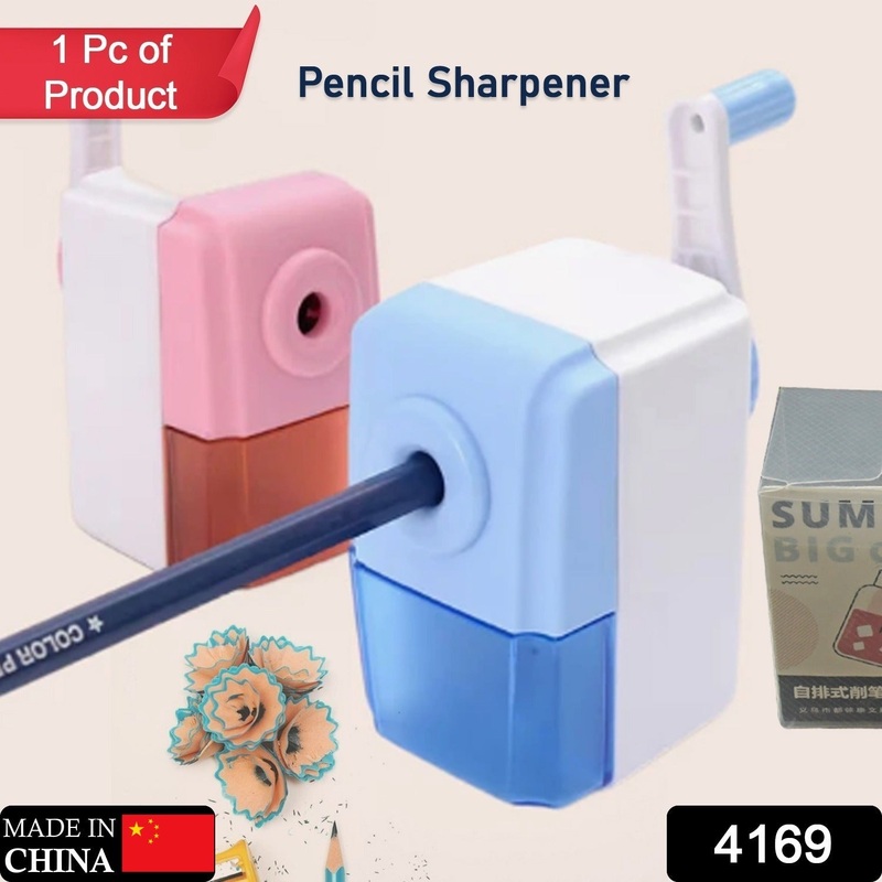 Pen Pencil Sharpener | Simple Student Office Pencil Sharpener | Fashionable and Convenient Non-Slip Base Pencil SharpenerLightweight Manual Sharpener, Non-Slip Handle (1 Pc)
