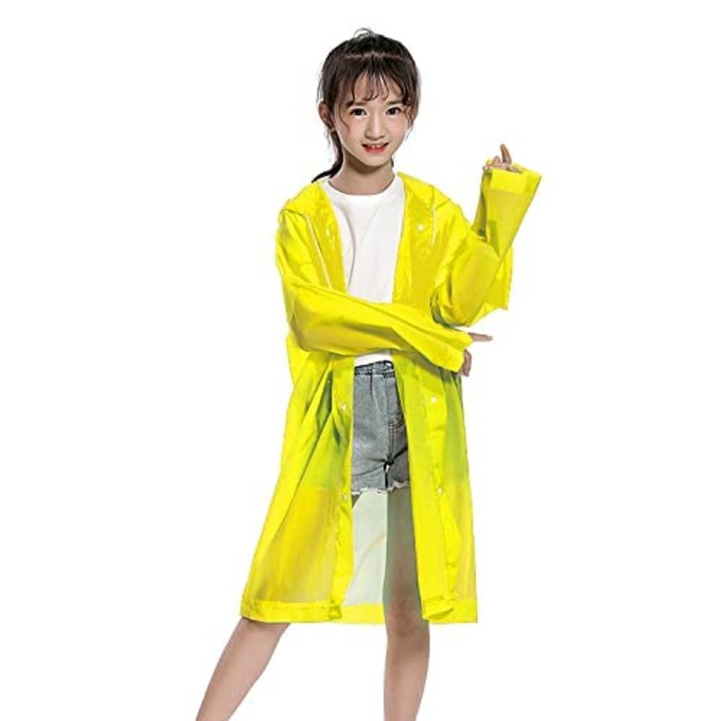 Mix Size Portable Student Rain Coat, Kid’s Girl’s & Boy’s Outdoor Traveling Eva Material Raincoat/Rain wear/Rain Suit for Outdoor Accessory (1pc)