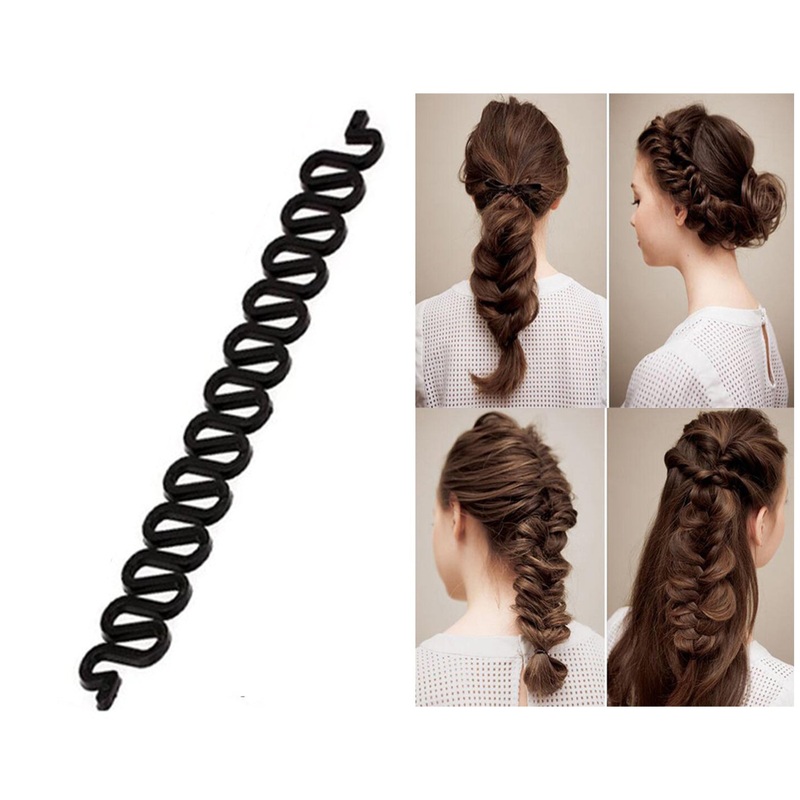 Fishbone Bun Maker widely used by womens for making their hair looks like a fish tail and all and it used in many kinds of places like household, parlours etc.