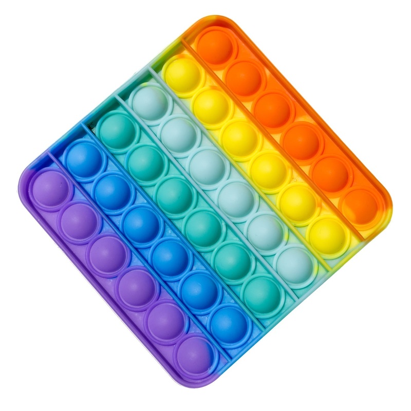 Square Popit Toy Special Needs Silicone Stress Relief Toy For Kids & Adult All Use  Toy