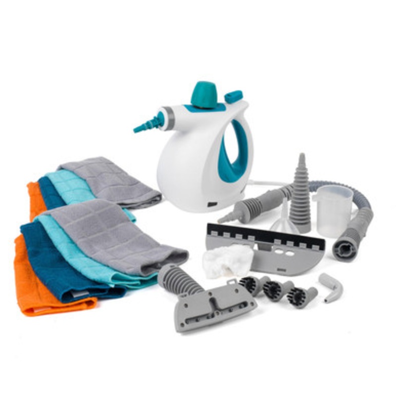 10-in-1 Handheld Steam Cleaner & 8 Microfibre Cloths