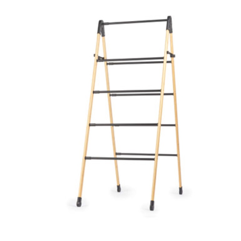 4 Tier Extendable Clothes Airer – Bamboo