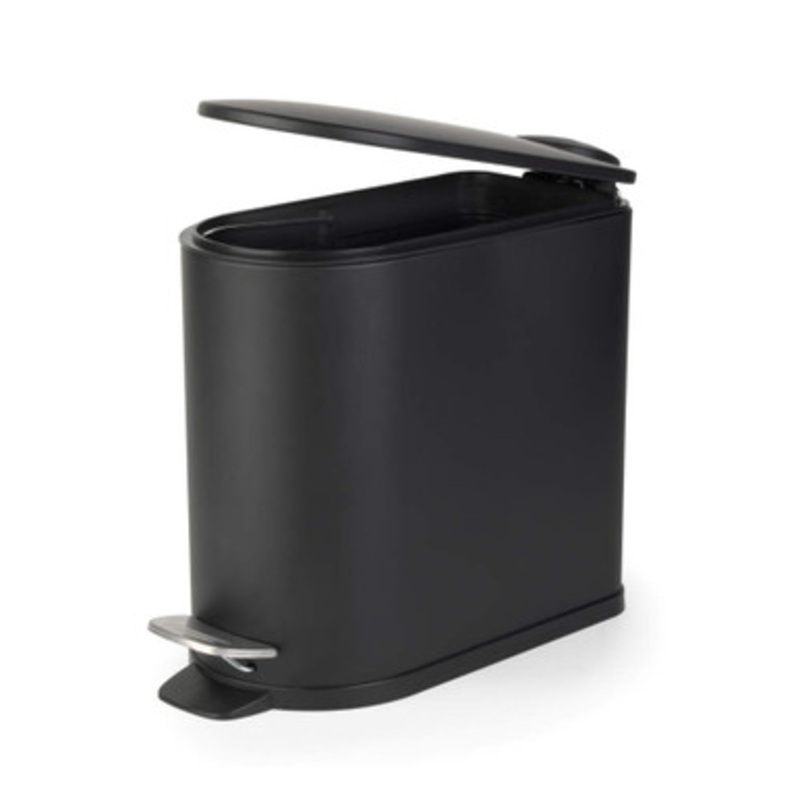 Bathroom Pedal Bin  5 Litre, Black