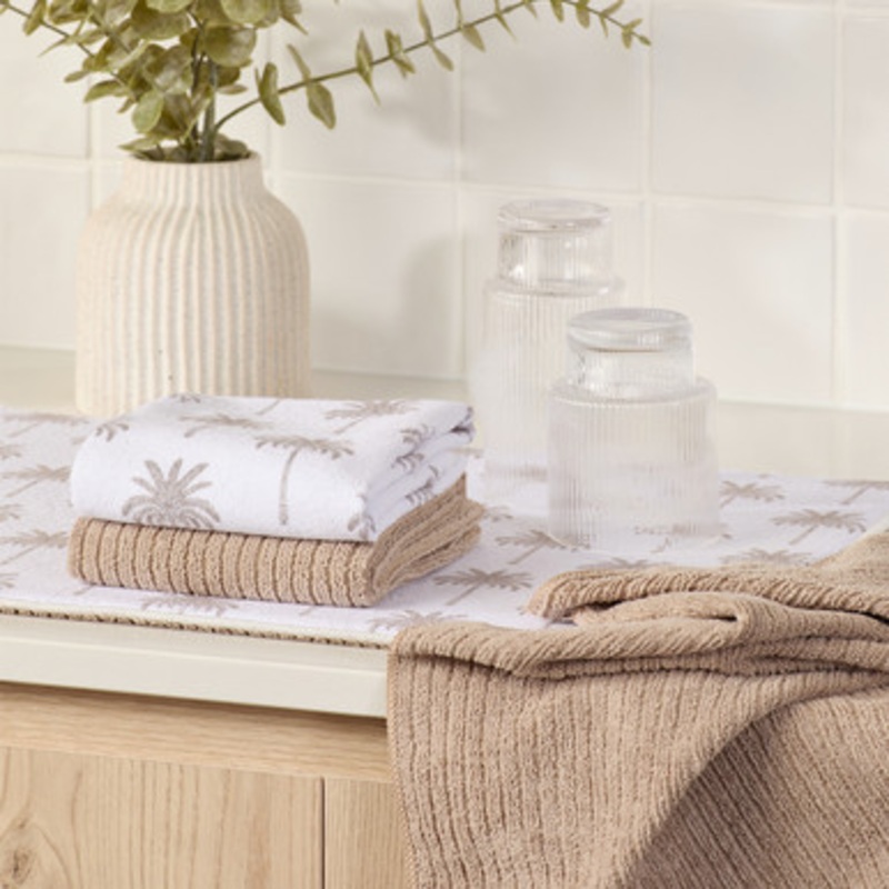 Del Sol Palm Microfibre Kitchen Towel 3pk [ESSLDELKTS24]