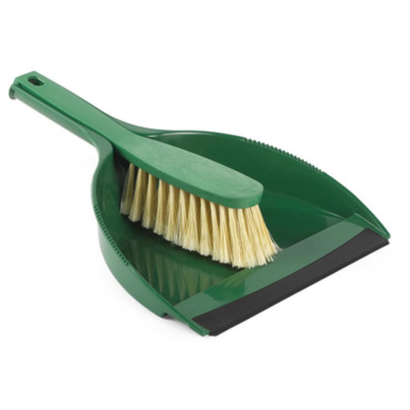 Eco Dustpan and Brush Set, Green