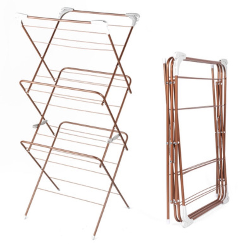 Elegant Clothes Airer – Rose Gold