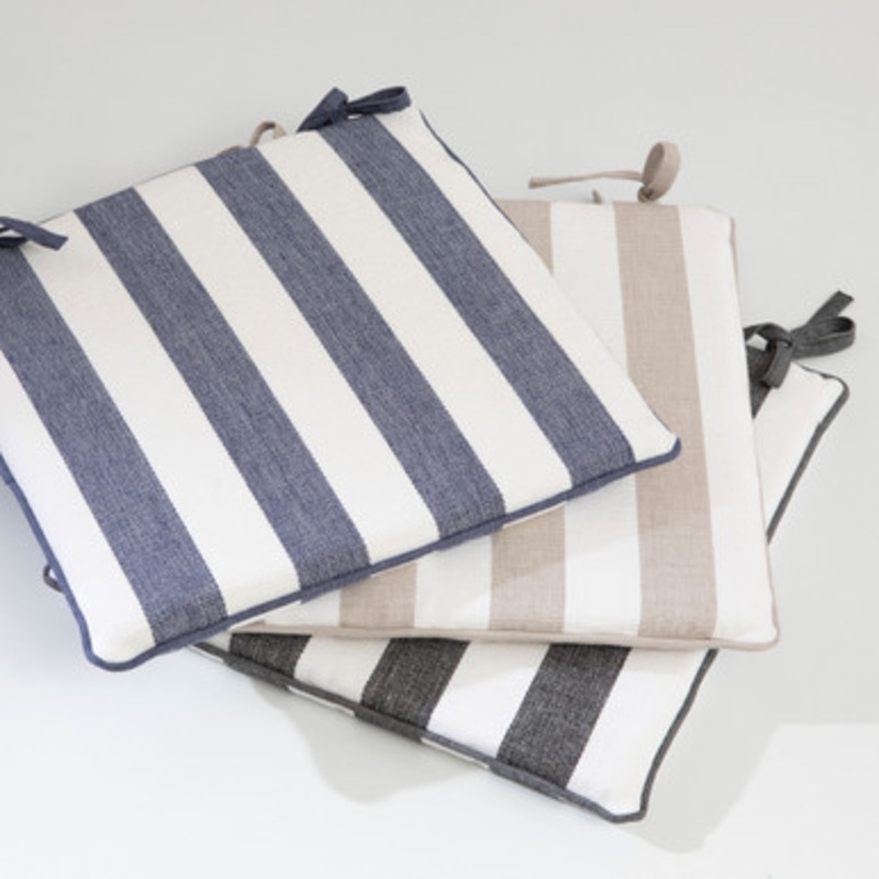 Riviera Wide Stripe Chair Pad [HABLRIVIE19C]