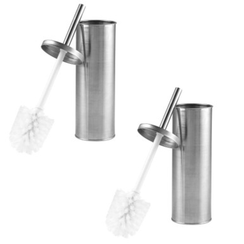 Stainless Steel Toilet Brush & Holder – 2 Pack