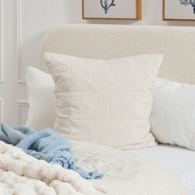 Washed Linen Quilted European Pillowcase [MUSBWLQEP25]