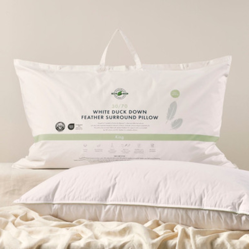 30/70 Duck Down Feather King Pillow [GREB3070K23]