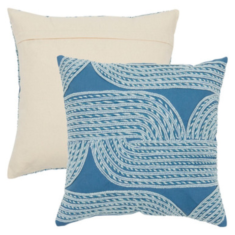 Adriana Blue Embroidered Cushion [MUSLADRIA24DIS]
